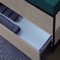 Modern Console Vanity with Grey Oak Cabinet, Green Ceramic Sink, 35